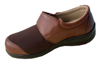 Bio Shoes 5119 - Café -  Piel/Lycra - Diabetico