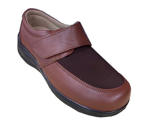 Bio Shoes 5119 - Café -  Piel/Lycra - Diabetico